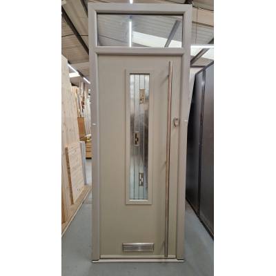 Modern External Glazed Door and Frame Set FanLight Doorset P...